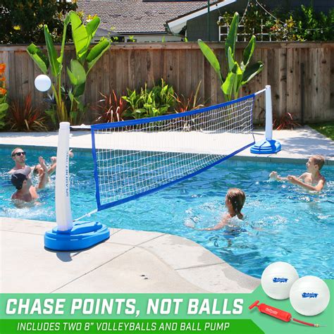 GoSports Splash Net PRO Pool Volleyball Net | Includes 2 Water Volleyb