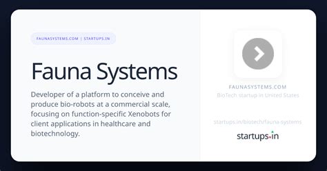 Fauna Systems - Valuation, Funding, Competitors & News | BioTech ...