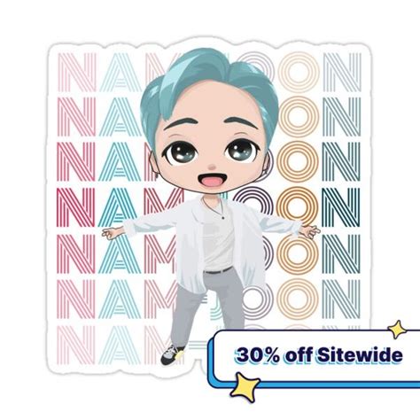 "BTS Namjoon dynamite cartoon chibi RM Rap Moster" Sticker for Sale by ...