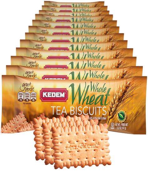 Amazon.com: Kedem Whole Wheat Tea Biscuits (12 Pack) Only 2g Sugar|7g ...