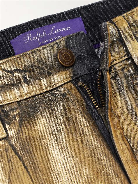 RALPH LAUREN COLLECTION Metallic coated low-rise skinny jeans | NET-A ...