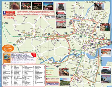 Hop-on hop-off FunVee City Tours bus landmarks routes Singapore top tourist attractions map ...