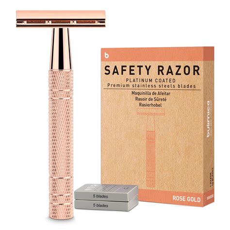 Amazon.com: Rose Gold Double Edge Safety Razor for Women,with 10 ...