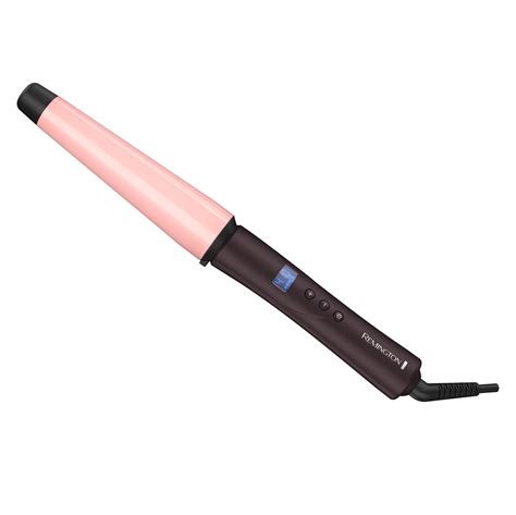 Remington Pro 1" – 1Â½" Pearl Ceramic Conical Curling Wand with Soft Touch Finish, Pink/Black ...