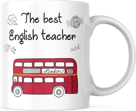 LINFORMAL - Taza "THE BEST ENGLISH TEACHER" - Taza Cerámica 350ml ...