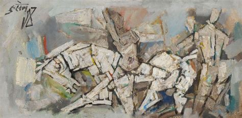 Horse With Figures - M F Husain - Painting - Large Art Prints by M F ...
