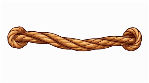 Cartoon Vector Rope Isolated on White Background for Creative Projects ...