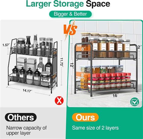 ProGrade 2-Tier Kitchen Storage Rack Countertop Organizer Utensil ...