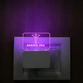Buy StarLaser Acrylic Customized 3D Illusion Doctor Plug Lamp with Name ...