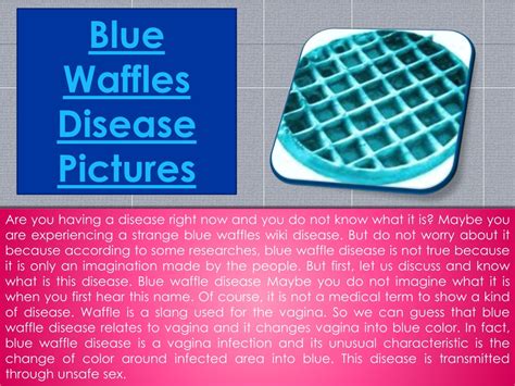 PPT - Blue Waffles Std PowerPoint Presentation, free download - ID:1492951
