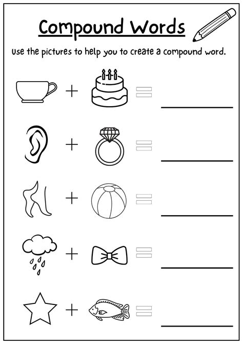 023 50 Engaging Compound Words Worksheets for Kids in 2025 | Compound words worksheets, Compound ...