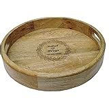MWC NAG Handmade Round Wooden Serving Tray|Serving Tray Wooden|Tray for ...