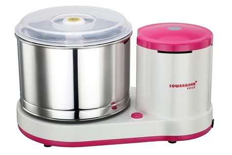 SOWBAGHYA Edge Wet Grinder 2 Litre - Pink Tabletop Design, Stainless ...