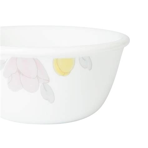 Buy CORELLE Living Plus Elegance White Floral Print Round Glass Katori ...