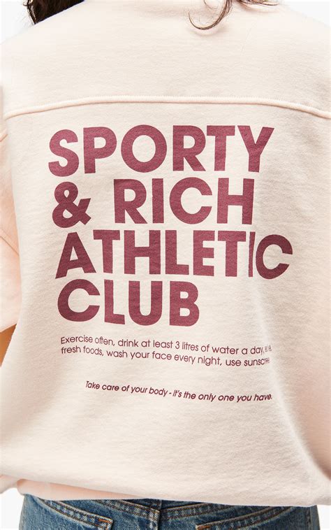 Sporty & Rich Exercise Often Quarter Zip Cream/Merlot | Cultizm
