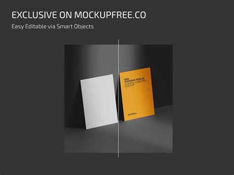 Standing Display Business Card Mockup Free Download | Resource Boy