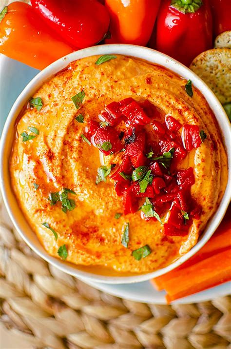 Hummus with Red Pepper | Living Lou