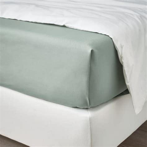 DVALA flat sheet, grey-green, 150x260 cm (59x102") - IKEA