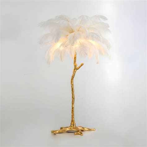 Modern Floor Lamp Creative Feather Floor Standing Light for Living Room ...