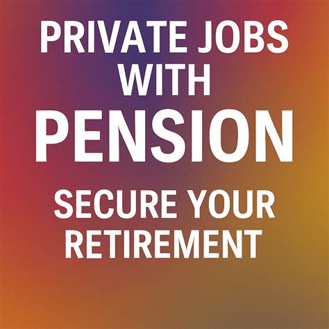 Jobs With Pensions