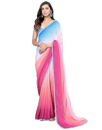 Avantika Fashion Women's Printed Pure Georgette Saree With Unstitched ...