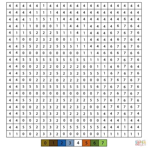 Really Hard Color By Number Coloring Pages