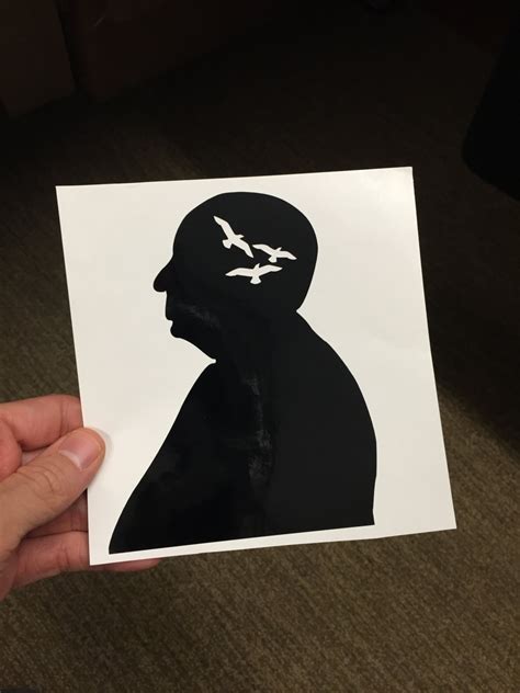 Alfred Hitchcock Silhouette and Film the Birds Vinyl Decal Sticker ...
