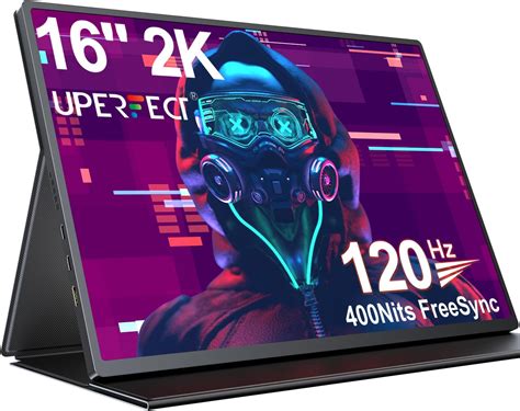 UPERFECT 2K 120Hz Portable Gaming Monitor,16" 2560X1600 Qhd Portable ...