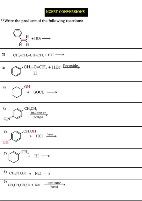 NCERT Organic Reactions F-5 Conversions Guide - Studocu