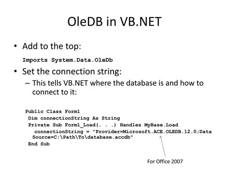 Vb.net Tutorial Data.oledb 的图像结果