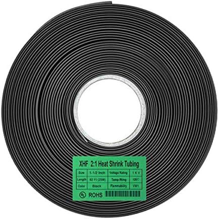 XHF UL Listed 82 FT 1.5" Heat Shrink Tubing Roll 2:1,Electrical ...