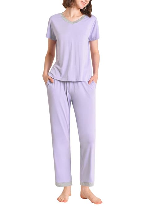 Women's Petite Pajamas Set Soft Viscose Loungewear – Latuza