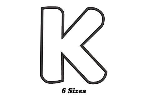 Letter K Outline · Creative Fabrica
