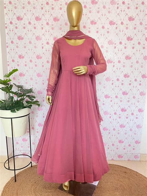 Mauve solid anarkali – kasumi.in