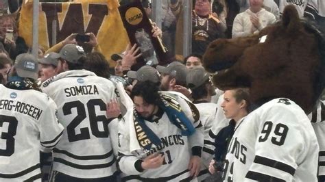 PHOTOS: Broncos fans celebrate after WMU Men's Hockey wins National ...