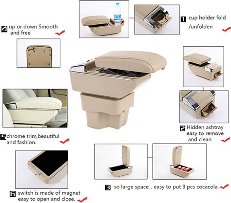 Buy 8X-SPEED for 2005-2018 Suzuki Swift Luxury Car Armrest Center ...