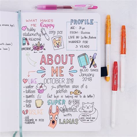 Bullet Journal Page Ideas Printable