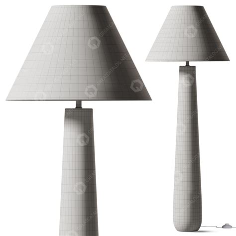 Floor Lamp CB2 Polar White Cement 3D model - GreatCatalog 45105