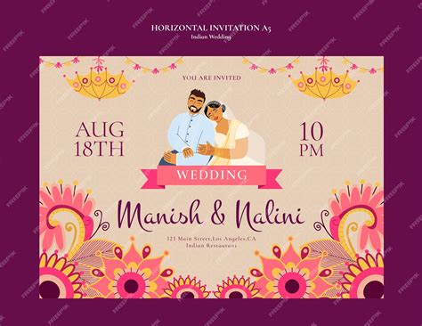 Indian wedding template design | Premium PSD