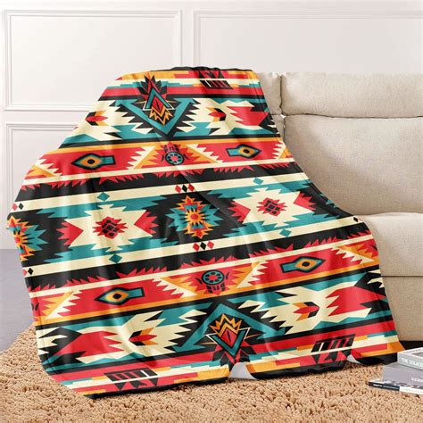 Amazon.com: HommomH Southwest Native American Blanket, Western Aztec ...