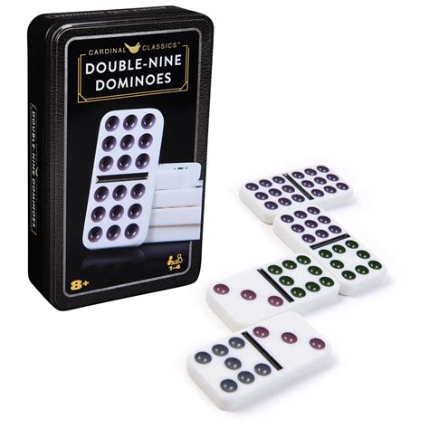 Spin Master Games Double Nine Dominoes Set with Storage Tin, Ages 8 and ...