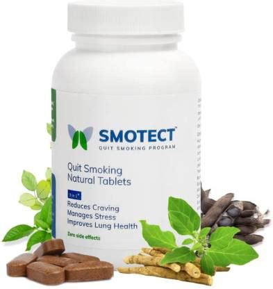 SMOTECT Quit Smoking Natural Tablets No Side Effects Reduce & Recharge ...