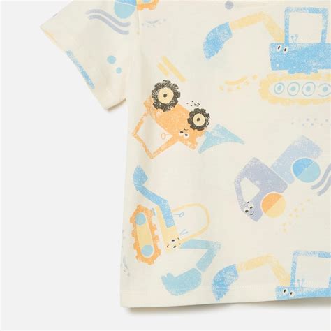 Buy Juniors All-Over Print T-shirt with Crew Neck and Short Sleeves ...