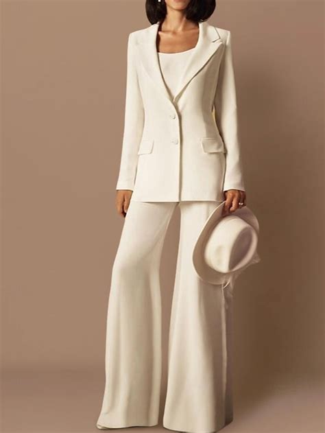 3 Piece Pantsuit Mother of the Bride Wedding Guest Elegant Plus Size ...