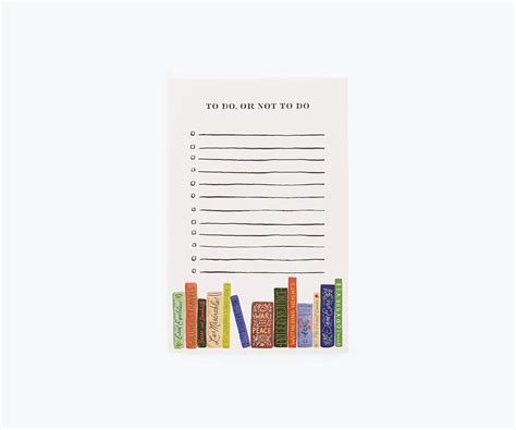 RIFLE PAPER CO. To Do, or Not To Do Checklist Notepad - 75 Tear-Off ...