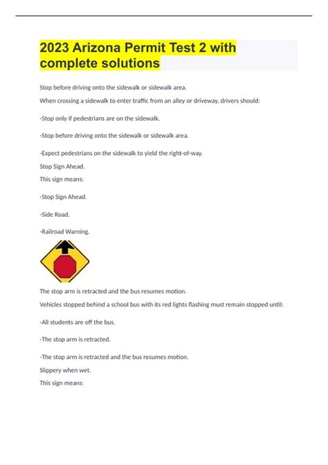 2023 Arizona Permit Test 2 with complete solutions - ARIZONA PERMIT ...