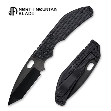 North Mountain Blades BBNM 2522-DT Folding Knife Tanto CPM-3V DLC Blade ...