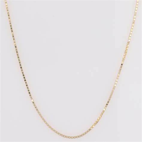 1mm Venetian Link Chain 28" Necklace 14k Yellow Gold 5.75 Grams