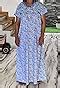 AV2 Women's Cotton Floral Maxi Nighty (1188AS_Blue_S) : Amazon.in: Fashion