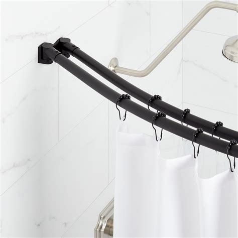 Curved Double Solid Brass Shower Curtain Rod Signature Hardware